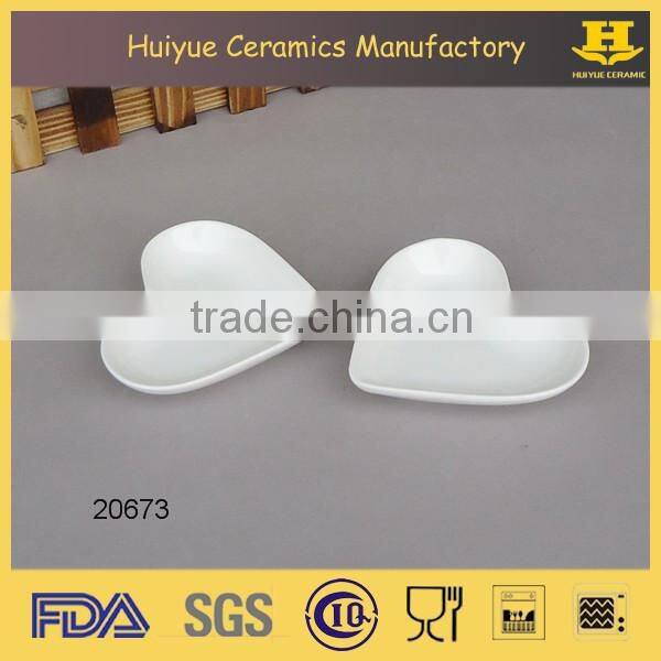 Heart Shape White Ceramic Heart Bowl