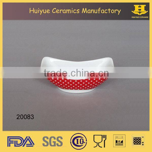 ceramic decal printing square snack dishes