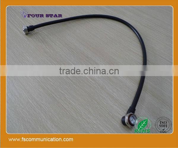 1/2'' superflexible cable assembly with 7/16 plug to 7/16 plug right angle connector