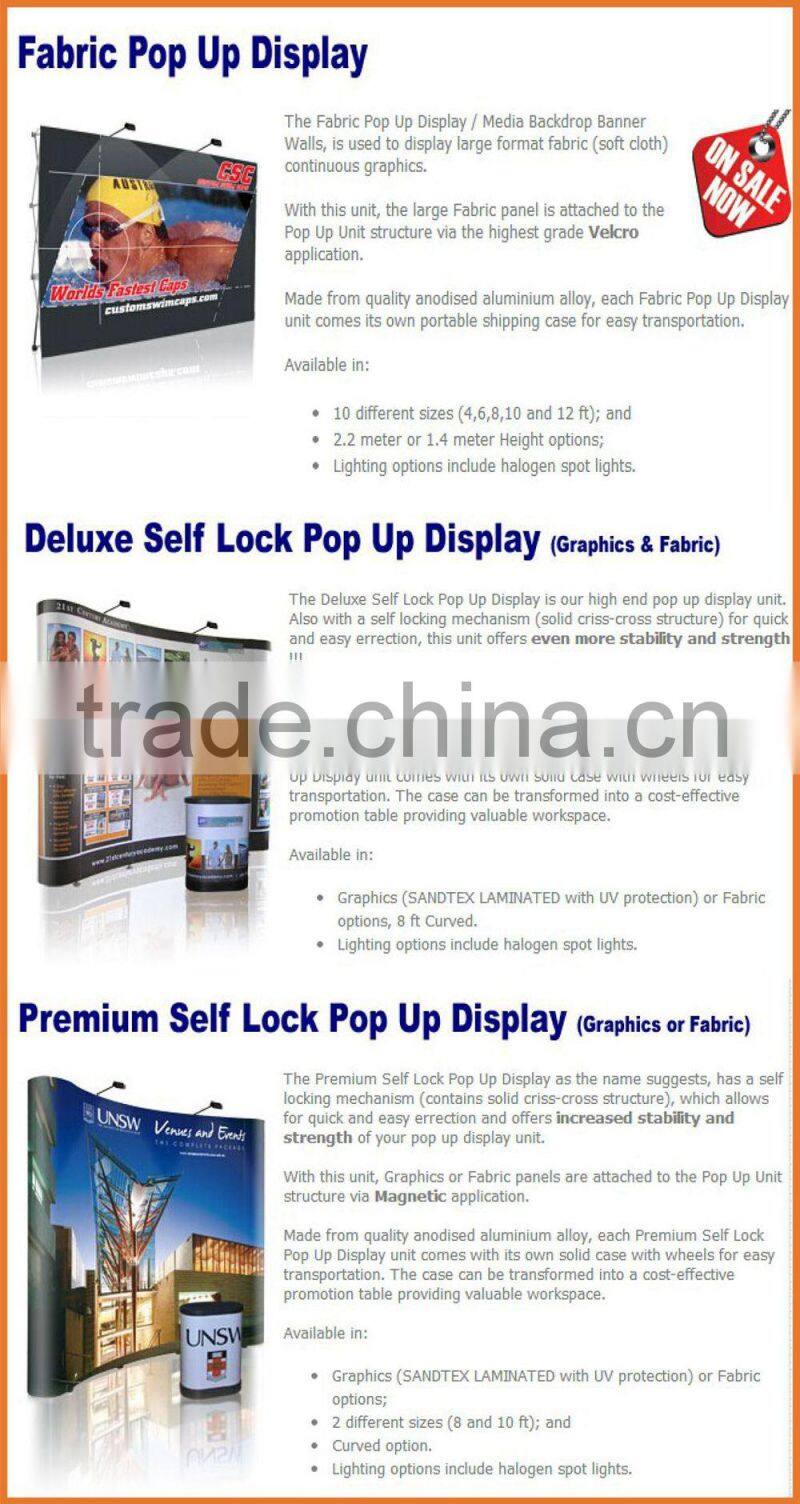pop up banner stand,Aluminum advertising banner exhibition stand,double sides print display