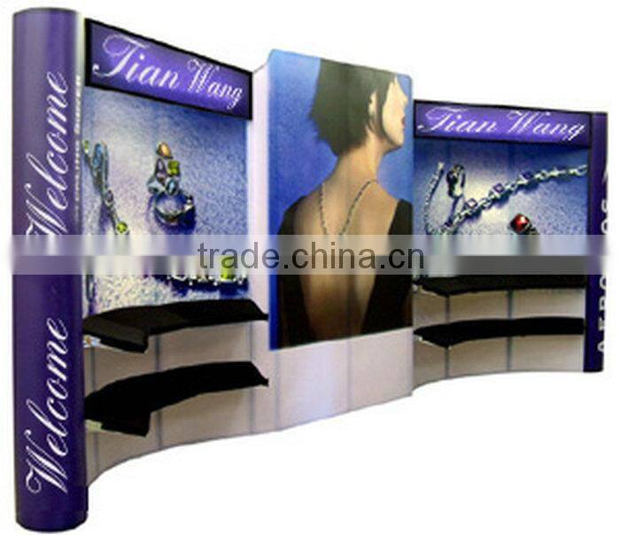 Outdoor Portable Curved Aluminium Exhibition Display Popup