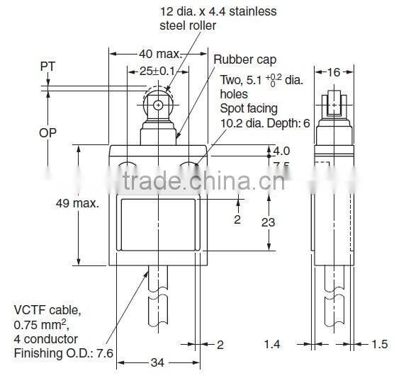 CCC approved IP68 waterproof highly Sealed limit switch underwater limit switch 3112