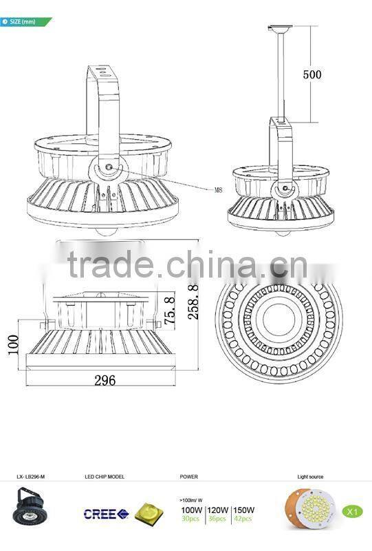 5years new design high power 100w floodlight 110 lm/w