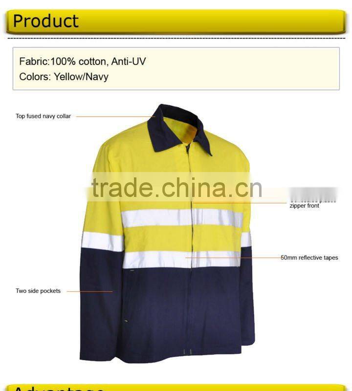 100% Cotton hi visibility Workwear