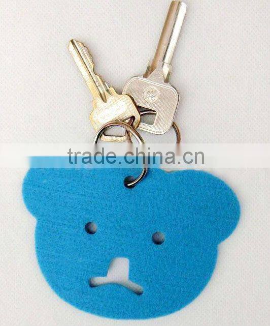 Promotional gift fish shape felt key holder with many colors in animal shape
