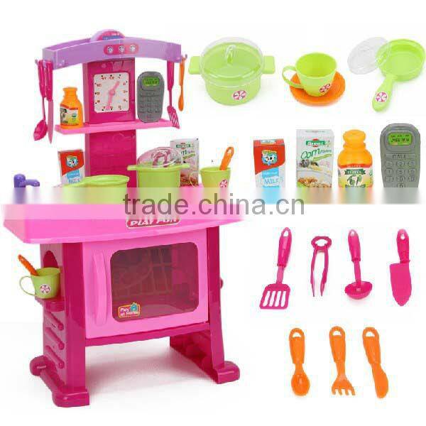 Pink color hot sell for kids barbecue utensils kitchen set for kids