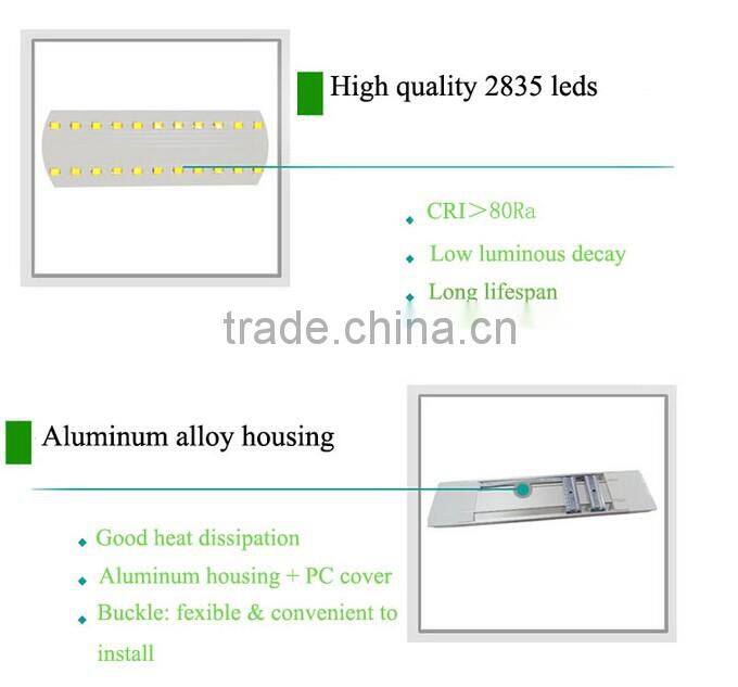 Led linear light fixture 4ft 1.2m 40W Indoor ceiling surface mounted LED Batten light tube/ flat led tube