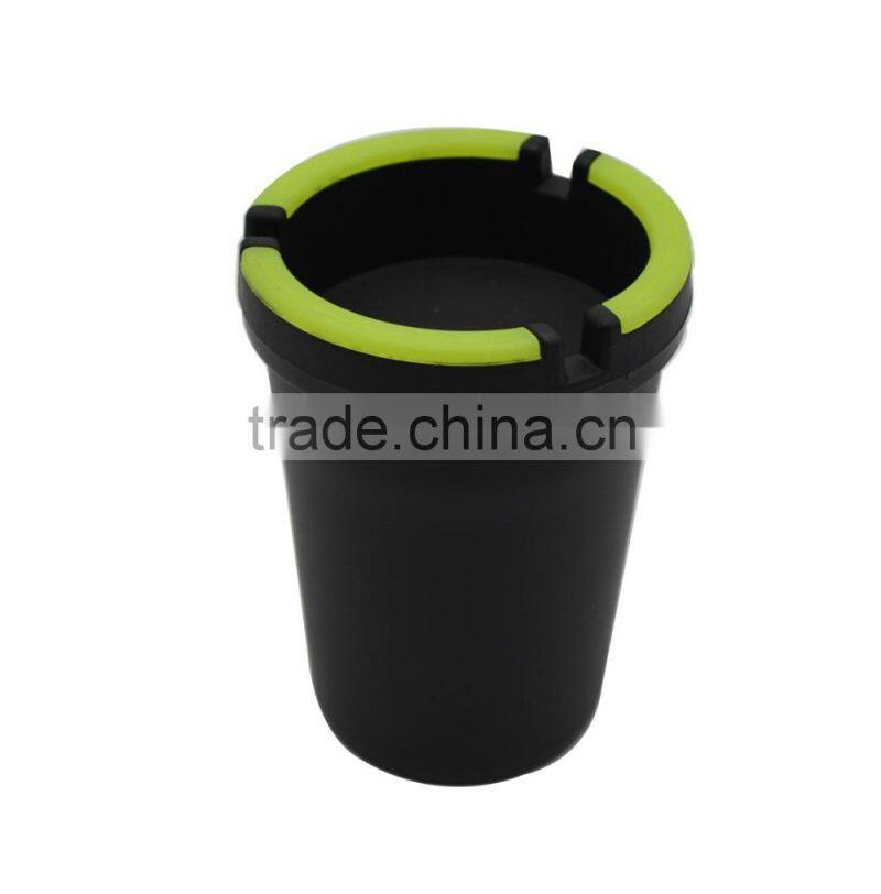 2016 New Design Black Plastic Cover Home Car Ashtray Trash Bin Can Garbage Container