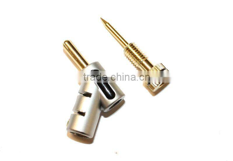 Banana plugs metal solder attachment red or black