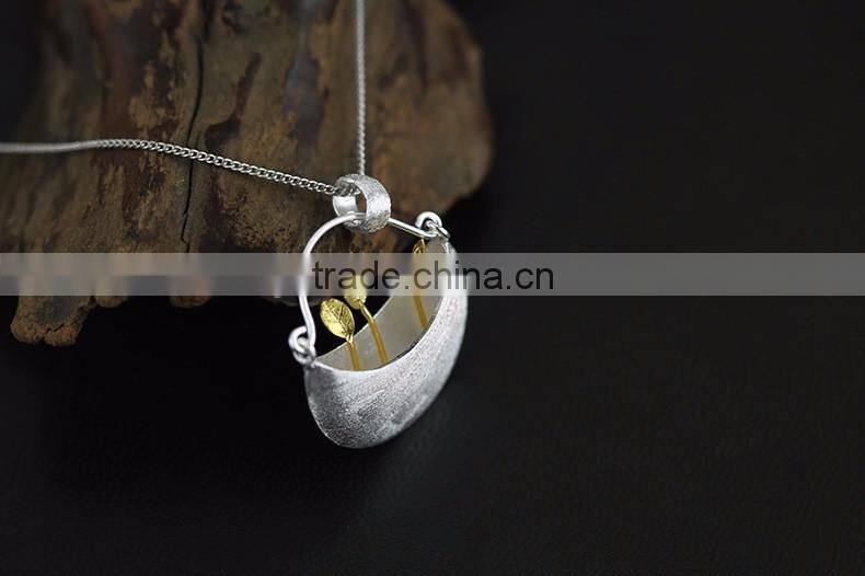 2016 Cute Plants 925 Sterling Silver Pendant for Women Silver Necklace Jewelry