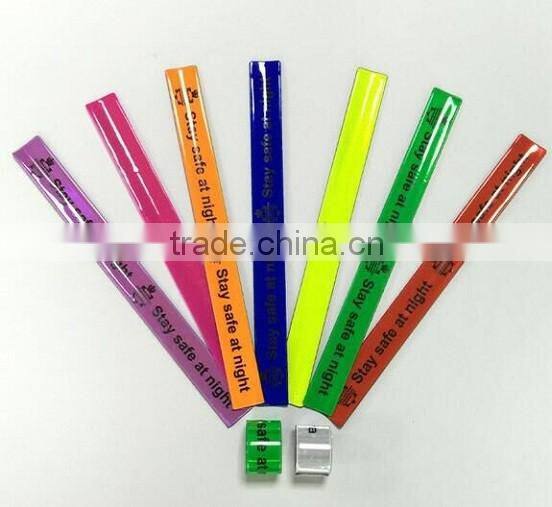 Wholesales promotional cheap reflective slap wrap band