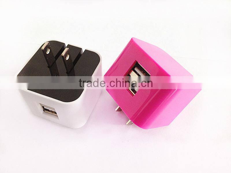 Factory wholesale US folding plug 5V 2A micro usb wall charger portable home wall charger for Samsung Table PC