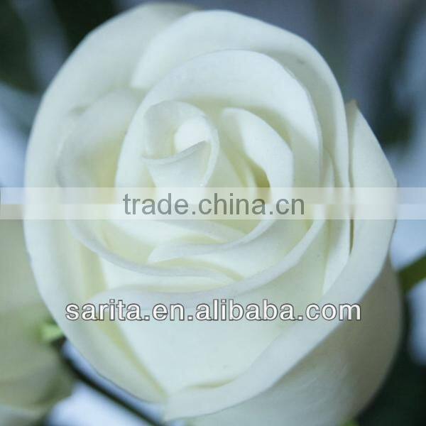 hot sale artificial real touch wedding dress white rose