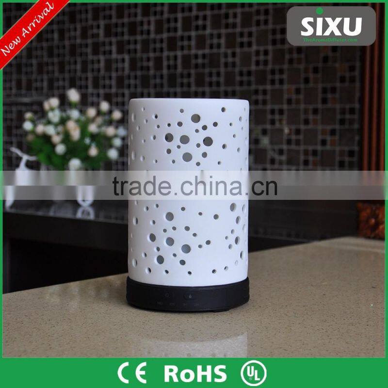 Home Decoration Use ceramic flower reed diffuser electric aroma air humidifier