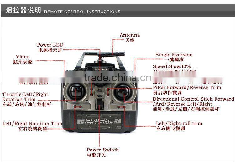 2.4g RC Quadcopter Helicopter With Camera FPV Quadcopter with HD camera