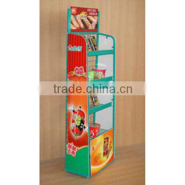 powder coating floor metal wire potato chips display rack with competitive price