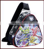 Green Apple Satin Fabric Children Travel Trolley Luggage Bag For Sale