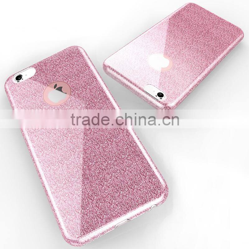 Three layer shinely diamond phone case for Apple phone 5 5s 6 6s plus for Samsung S4 mini