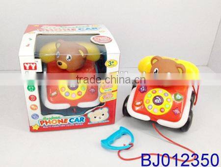 Battery operated baby toy BO musical light up yellow duck toy