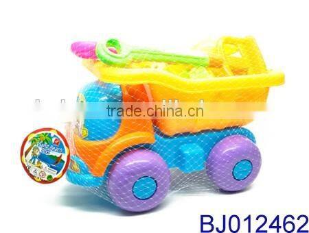 2016 New kids toy cartoon truck with beach toys shovel set