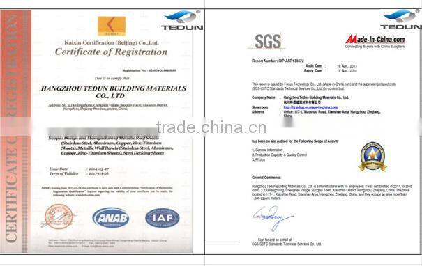 Aluminum Pu sandwich roof panels