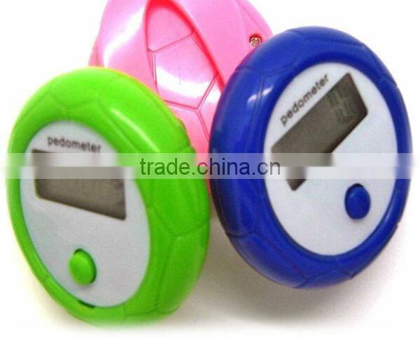 Football Shape One Button Pedometer Step counter Pedometer with Clip