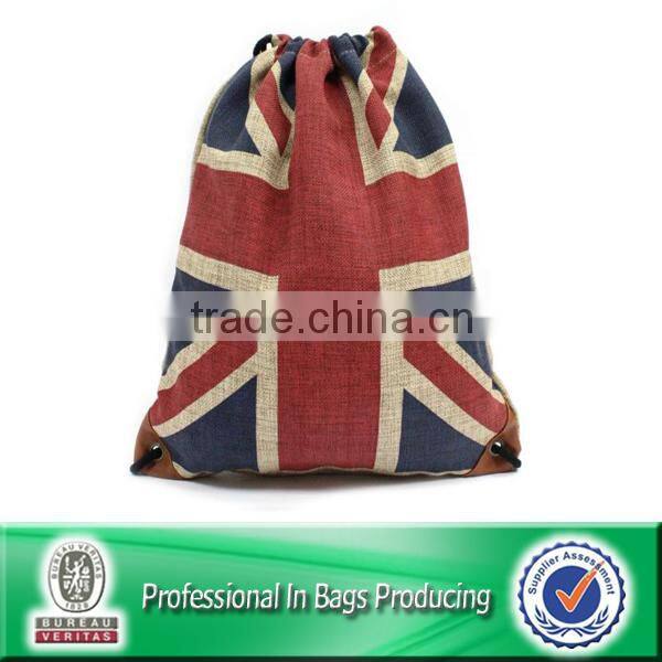 Custom Cheap Black Cotton Drawstring Bag