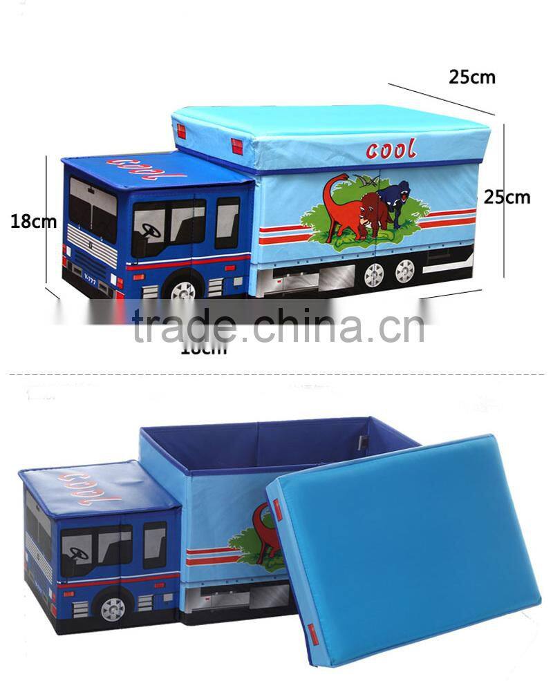 Cartoon car stool toy storage box storage box Oxford cloth stool creative oxford cardboard