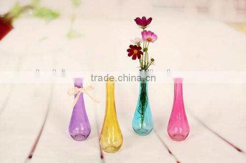 hot selling glass vase with blue and white frosted