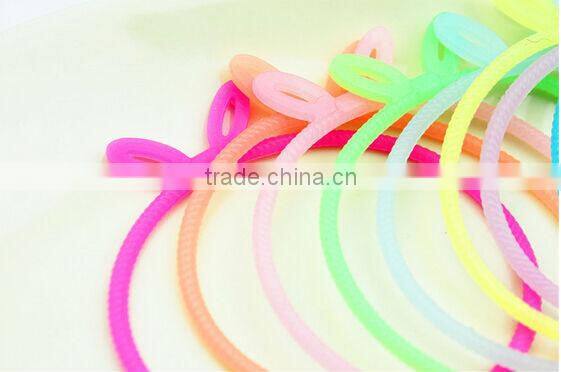 wholesale2014 fashion colorful animal shape silicon bracelets elastic Rabbit ears hair rubber bands
