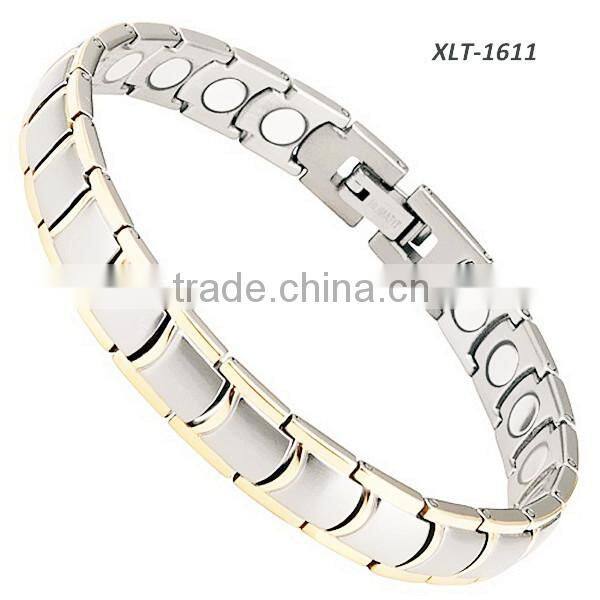24k gold plating titanium germanium element energy titanium bracelet