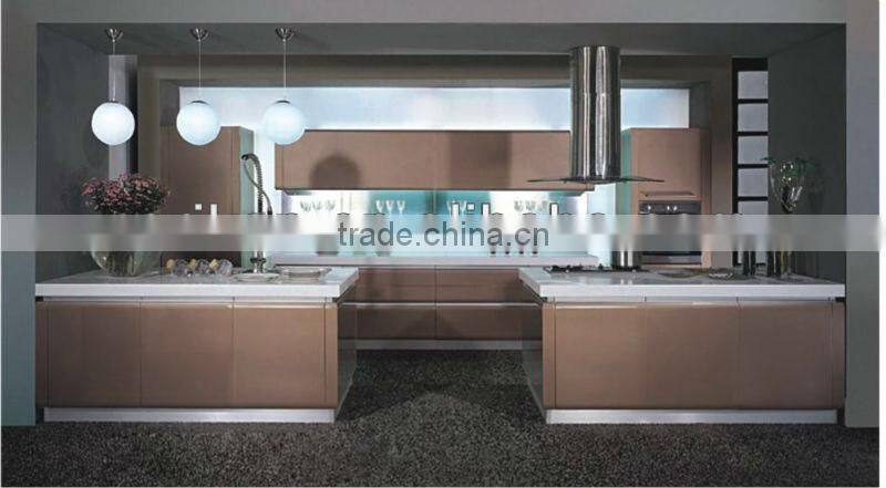 Foshan ORIKAN Brown Lacquer Kitchen Cabinet