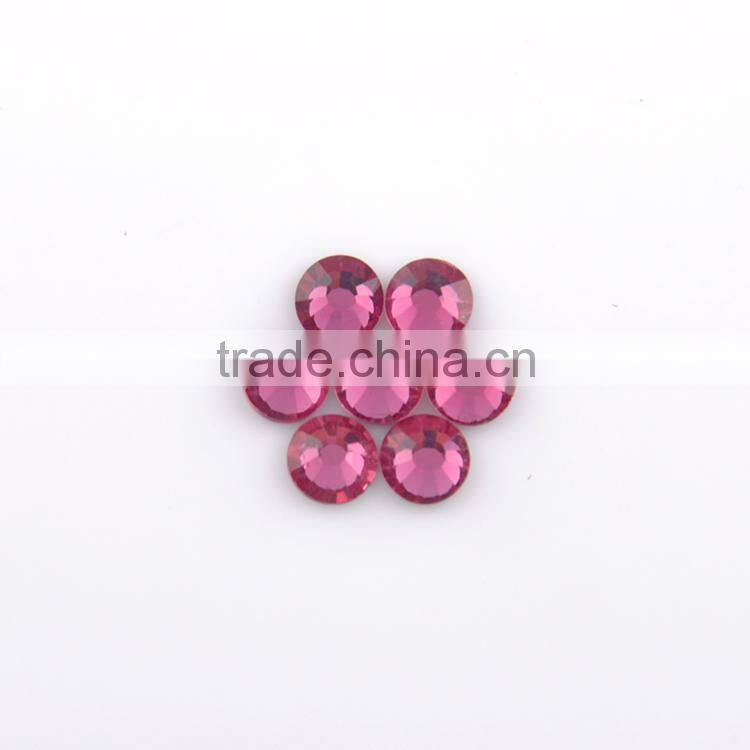 Wholesale Rose color Non hotfix flatback crystal rhinestone for decoration