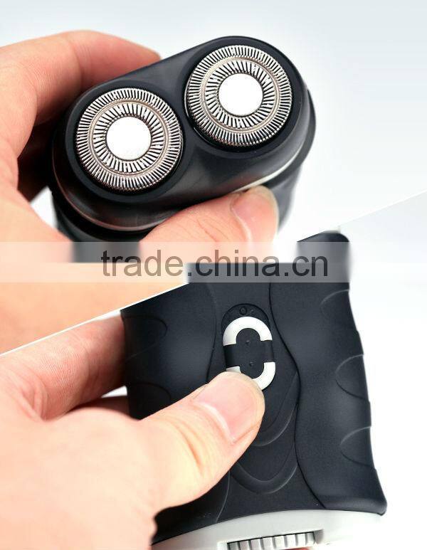 Black men's electric shaver 2-blades electric razor good for travel