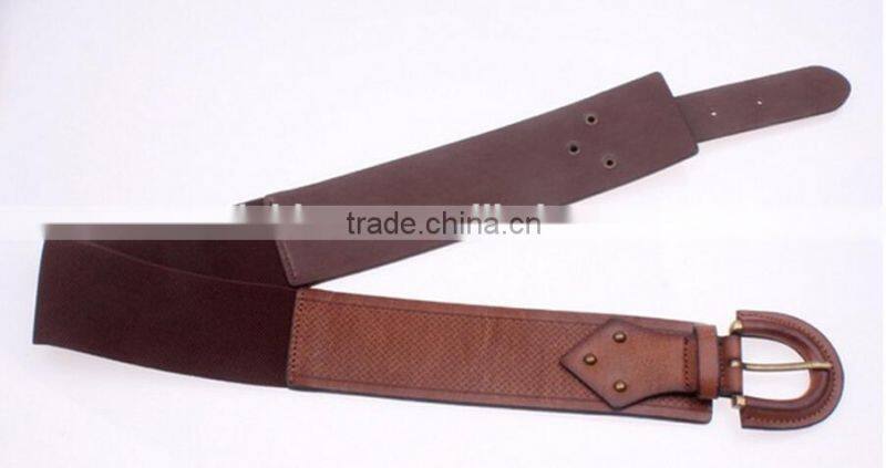brand fashion ladies and women all-match decoration needle buckle elastic brown wide waist belt