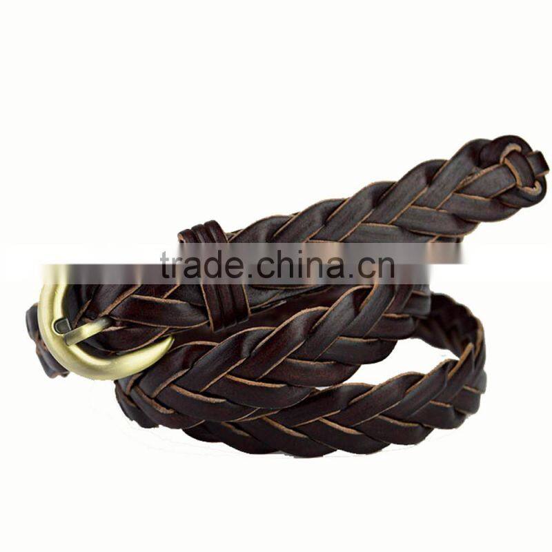 Drop Shipping 2cm Wide 100% Handmade Weave Belt For Girl