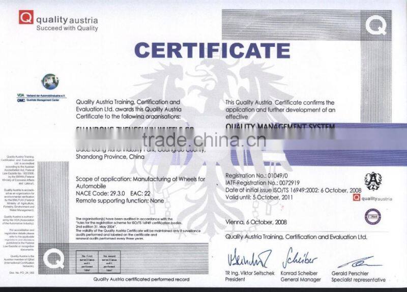 Tubeless truck steel wheel rim for tyre 8R17.5