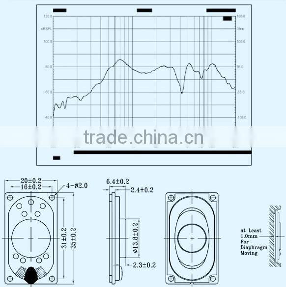 FB2035CP08M3-4(GP) 8ohm 1W micro speaker component for laptop (FBELE)