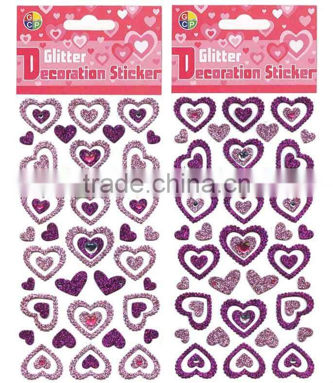 Glitter Stickers for Valentine's day_Heart