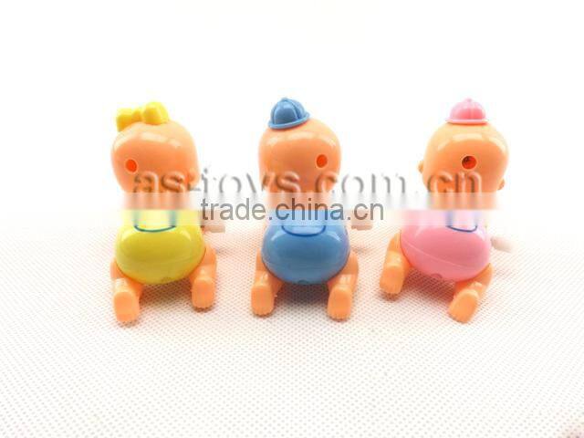 Wind up funny plastic crawling baby dolls