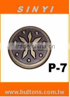 Press Snap Fastener Cap Embossed P-7