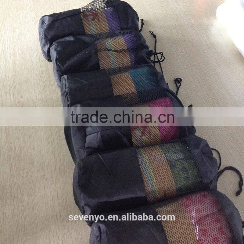 China Supplier Cheap 100% microfiber yoga mat towel With Embroidered logo YT-003