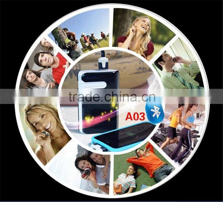 2016 Hot sale 7800mah portable power bank with bluetooth earphone