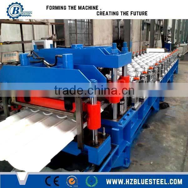 828 Type Aluminium Roofing Tile Roll Forming Machine, Metal Roof Step Tile Making Machine