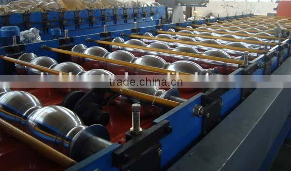 China Manufacture Glazed Roof Tile Roll Forming Machine Metal Step Roof Tile Sheet Rolling Forming Machine