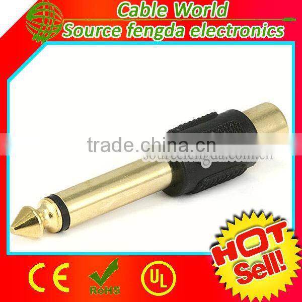 wholesale 6.35mm to RCA adapter connector