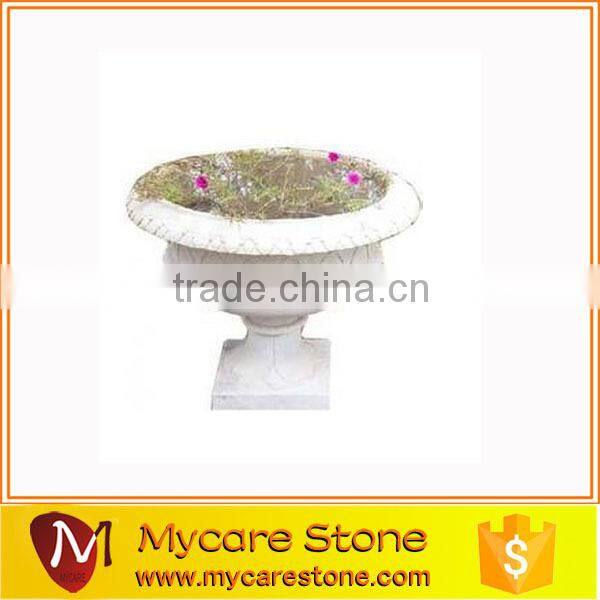 Chinese stone garden decoration pot, stone flower planters