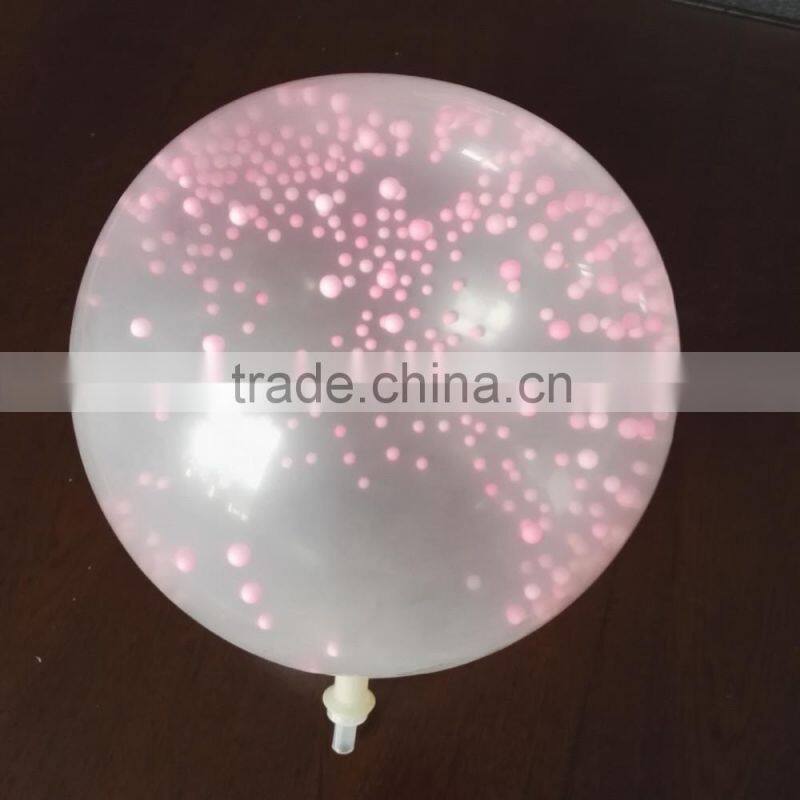 transparent latex balloon with foam /confetti