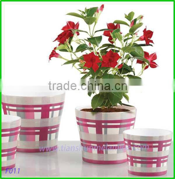 7.5 inch colorful plastic flower pots , home gardern decorative flower pots