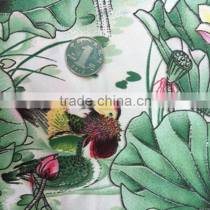 Soft quick dry fabric brushed 100% polyester warp knitting fabric printed for garments and textile